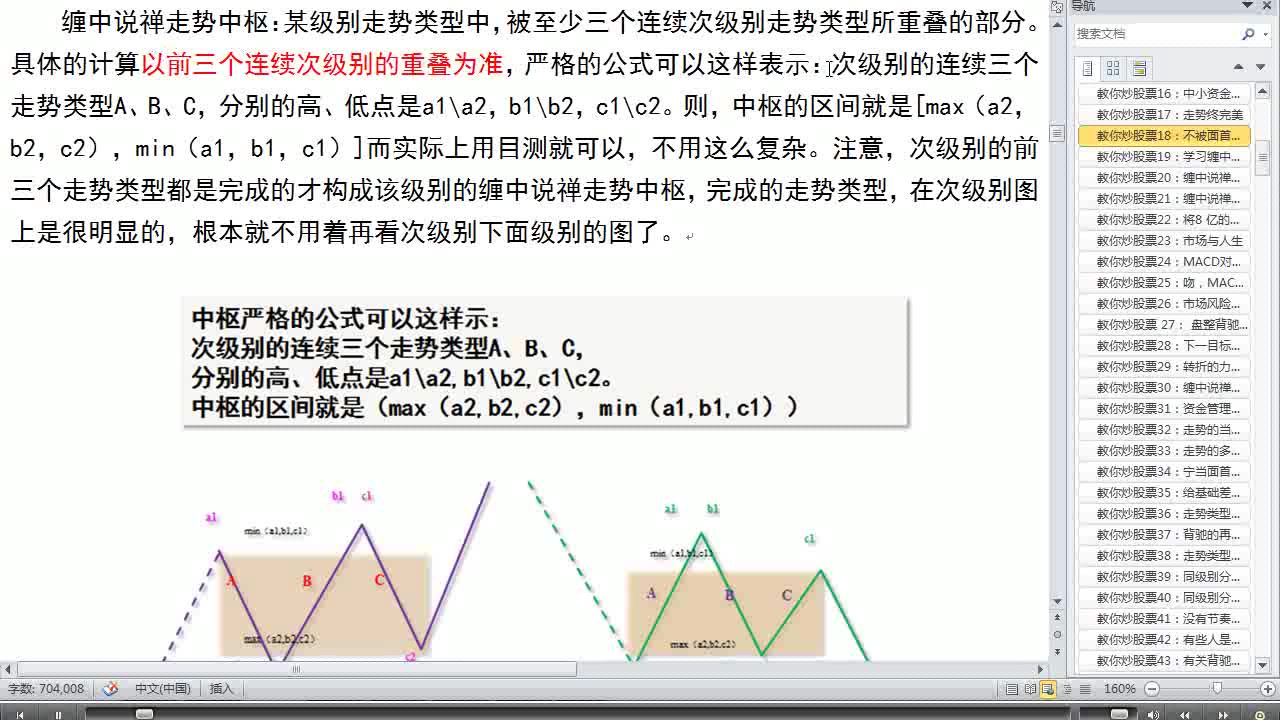 [图]缠中说禅博客108课教炒股票缠论视频：018-1