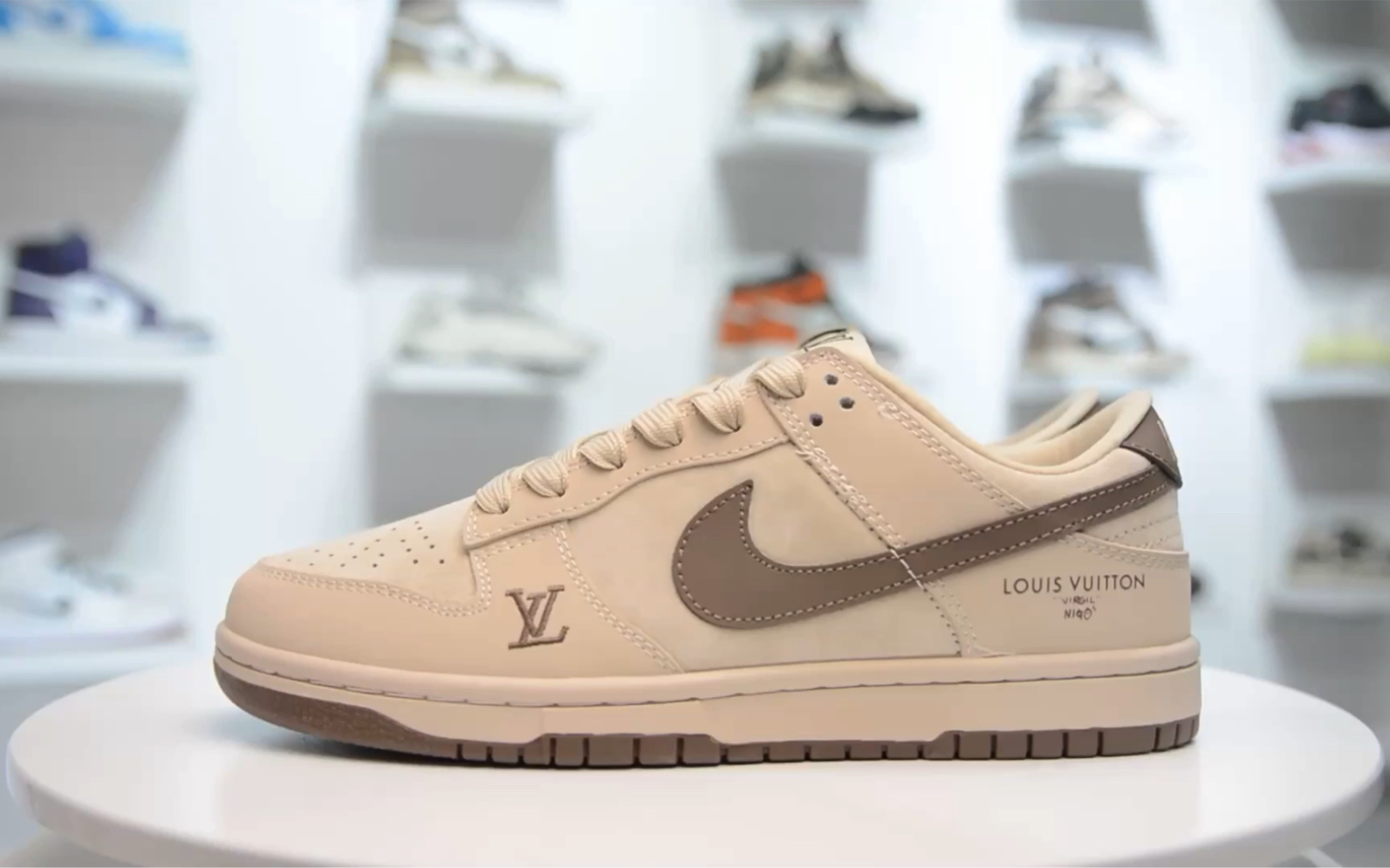 【独家实拍】nike dunk low 定制lv联名 猪八米棕