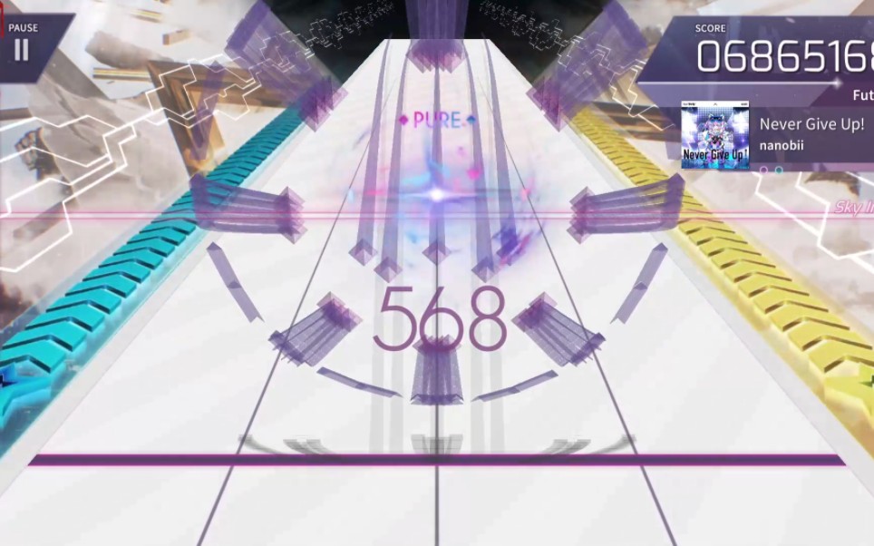 彩虹键还原【arcaea 自制 × maimai でらっくす splash 】never give