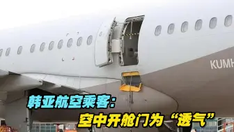 Download Video: 韩亚航空乘客：空中开舱门为“透气”