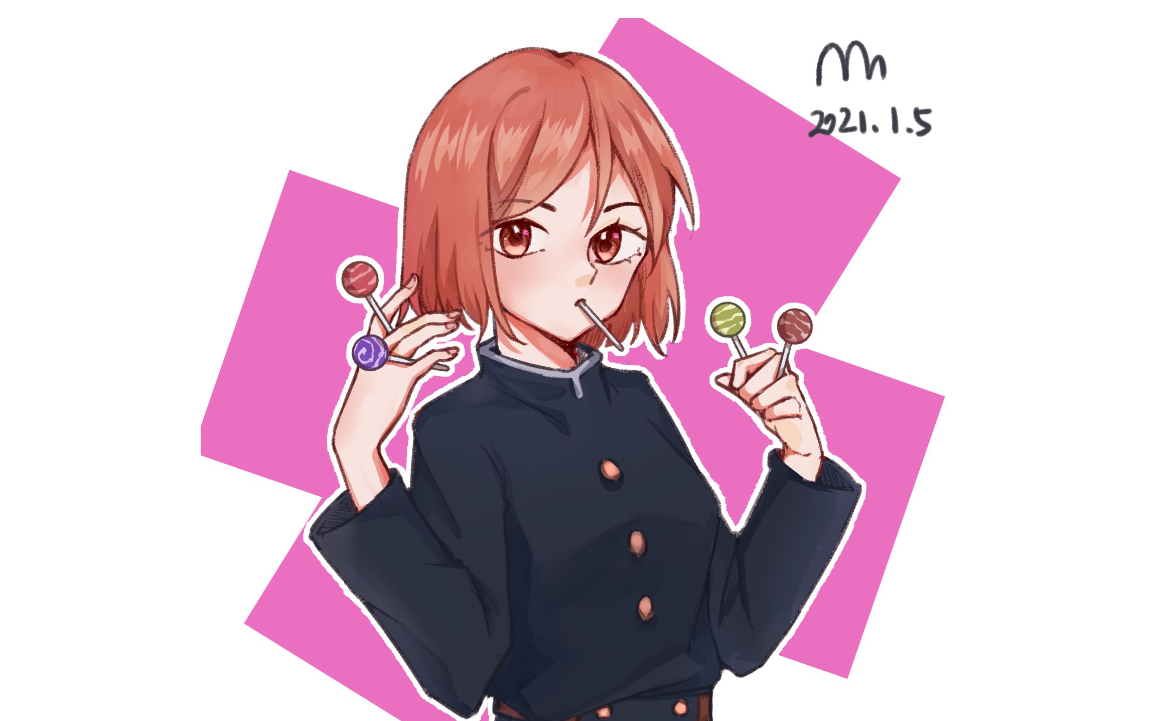 【板绘*钉崎野蔷薇】"小子,吃糖吗"_哔哩哔哩_bilibili