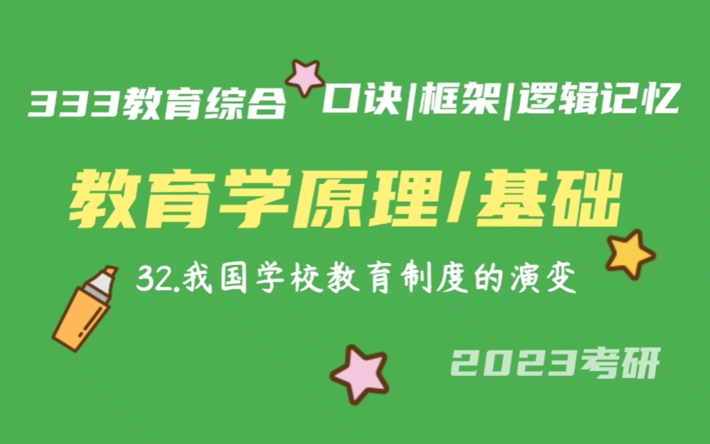 [图]32.我国学校教育制度的演变 教育学原理带背 教育学基础带背 333带背 教育综合 考研加油