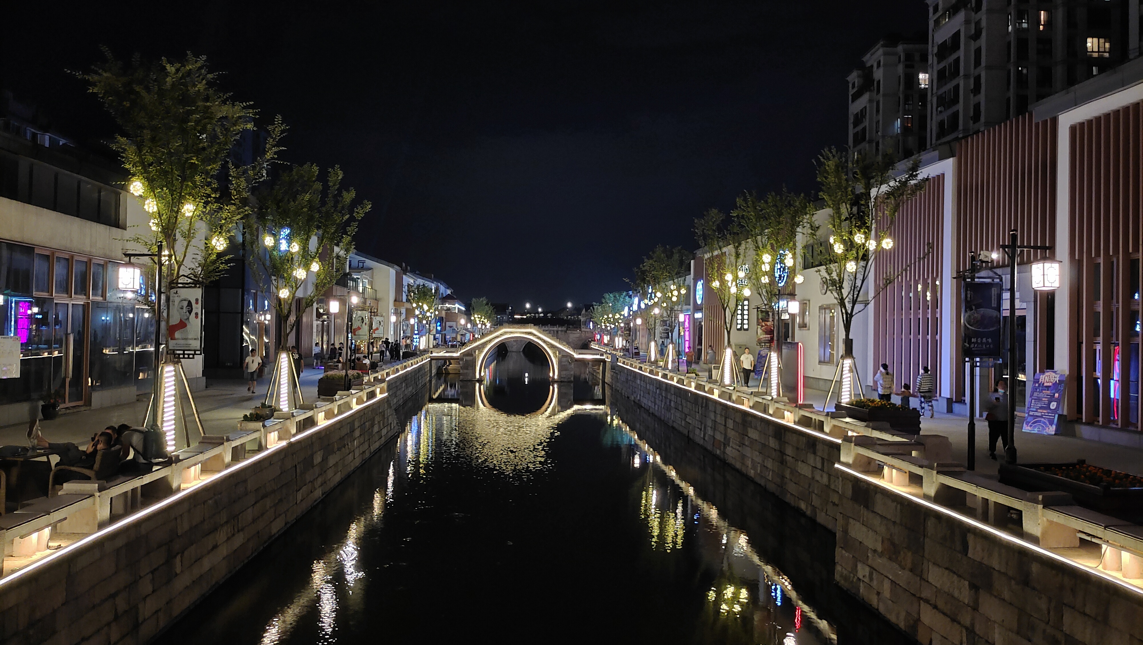 绍兴城西门户,迎恩门城楼至钟山寺古庙,风情水街美丽夜景