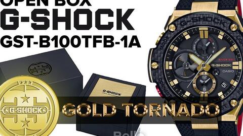 卡西欧G-SHOCK中GST蓝牙手表35周年限量款开箱】GST-B100TFB-1A-哔哩哔哩