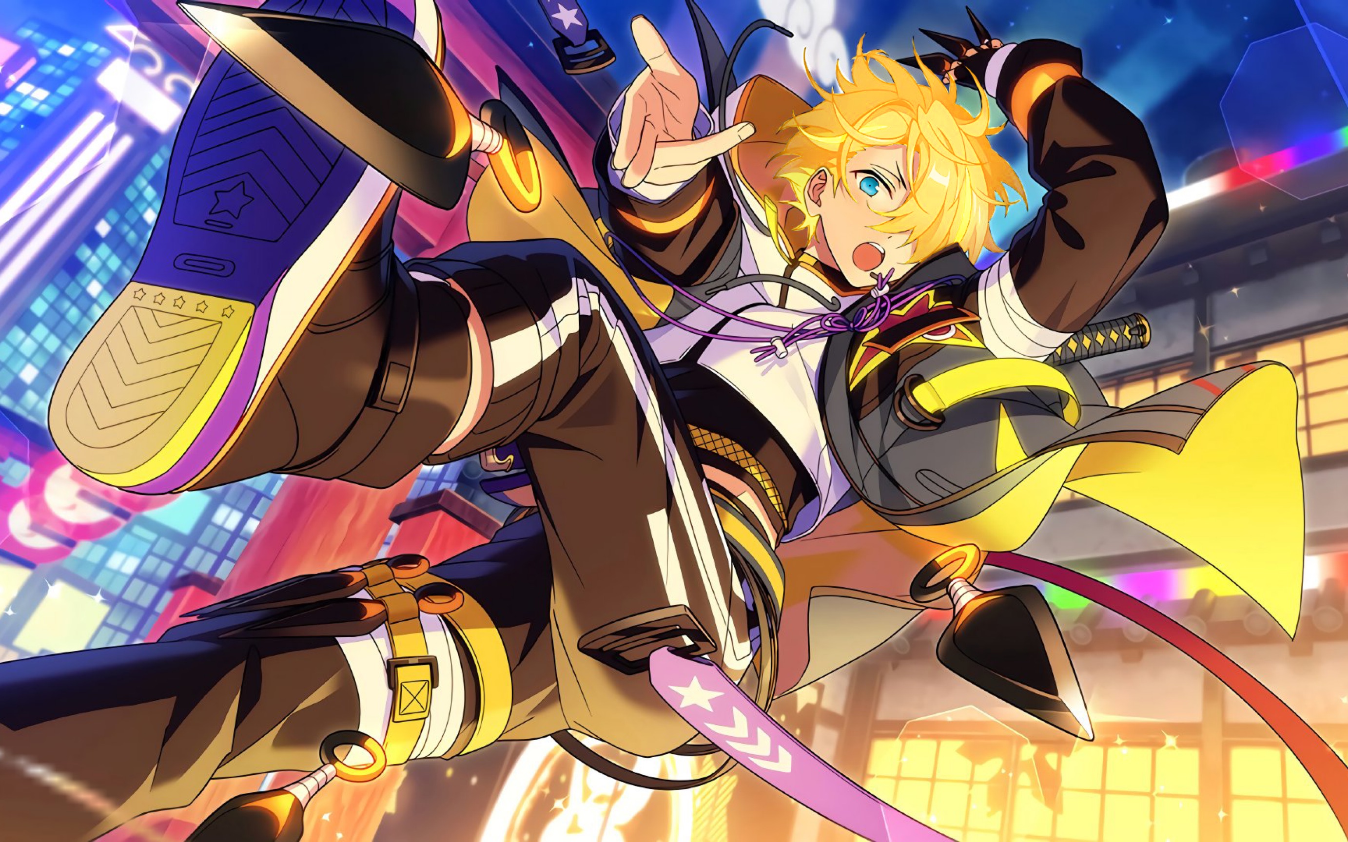 梦幻祭2】热血☆流星忍法帖(镜音レンvsqx配布)_哔哩哔哩_bilibili