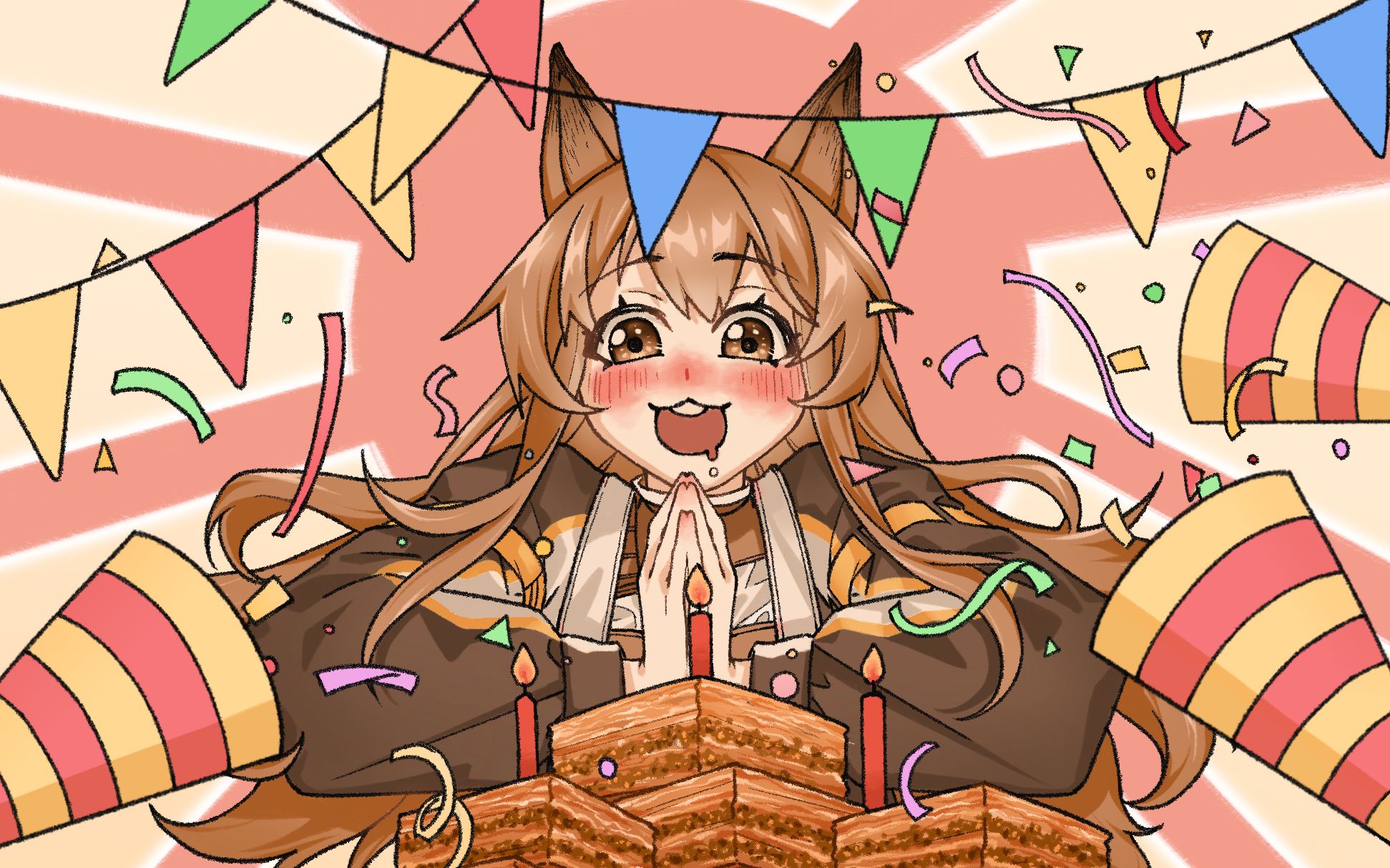 【明日方舟 刻俄柏生贺手书】colors ☆ 可爱小狗生日快乐!