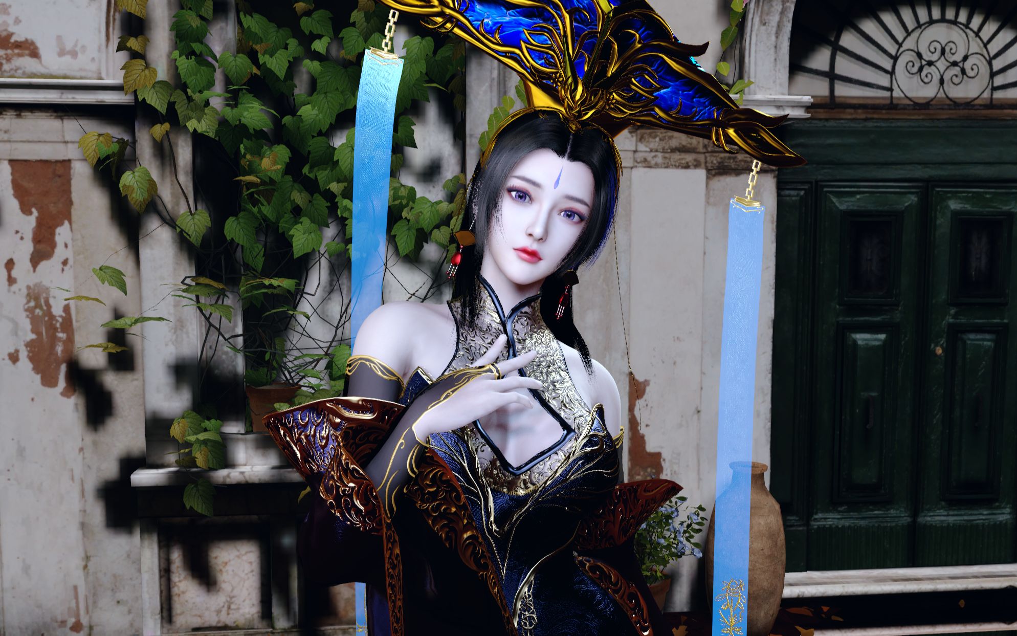 vam 三国 郭照 【广寒宫】4k竖屏舞蹈mmd