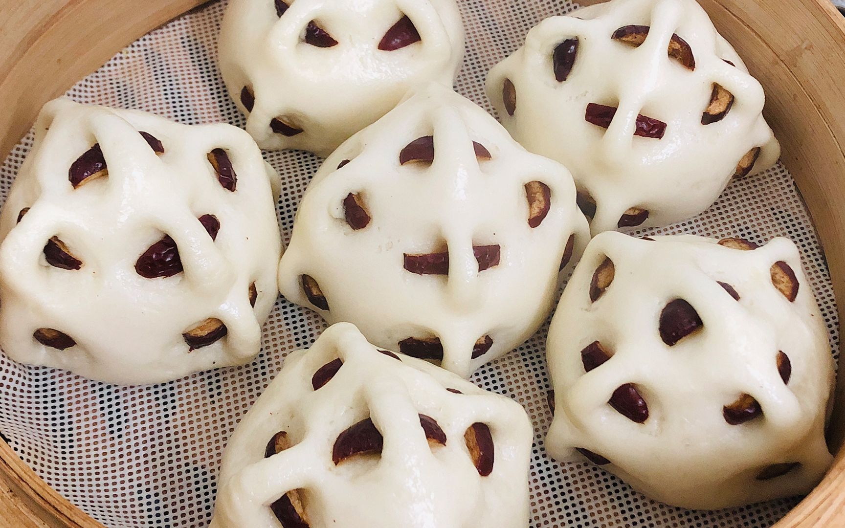 二十八把面发,在家做胶东大枣馒头,蓬松暄软洁白细腻,年味十足