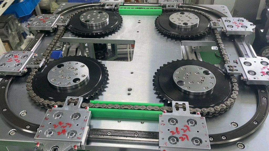 源创力科技矩形链条外侧定位式环形导轨循环线输送线