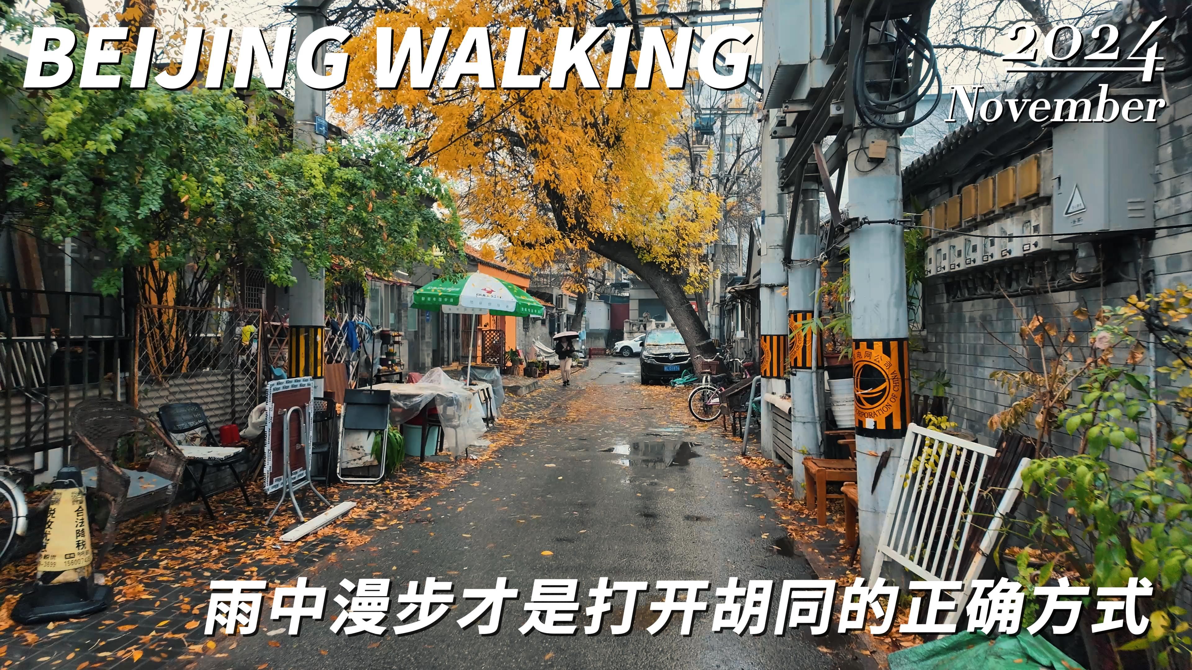 Beijing Walking,雨中漫步北锣鼓巷|南锣鼓巷|鼓楼大街|玉阁胡同|国盛胡同|宝钞胡同|东绦胡同|花园北巷哔哩哔哩bilibili