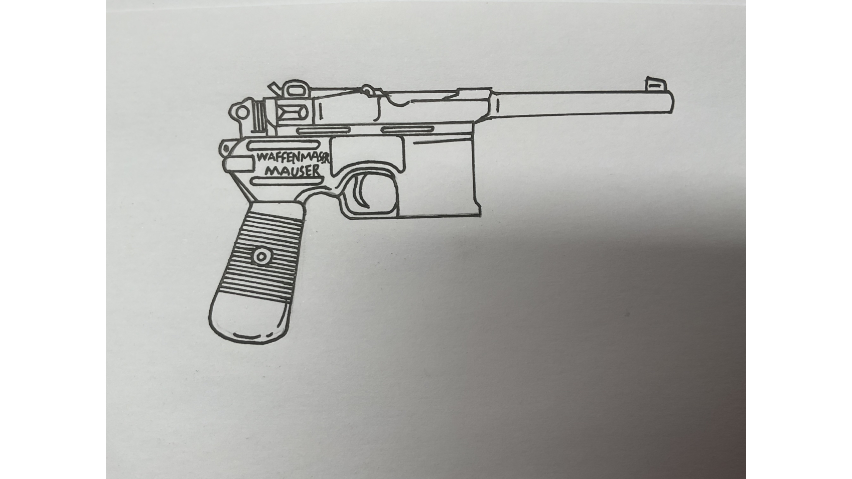 毛瑟c96手枪绘画教程!