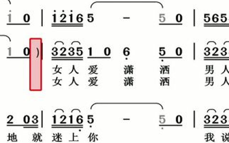 [图]《你潇洒我漂亮》动态简谱演奏