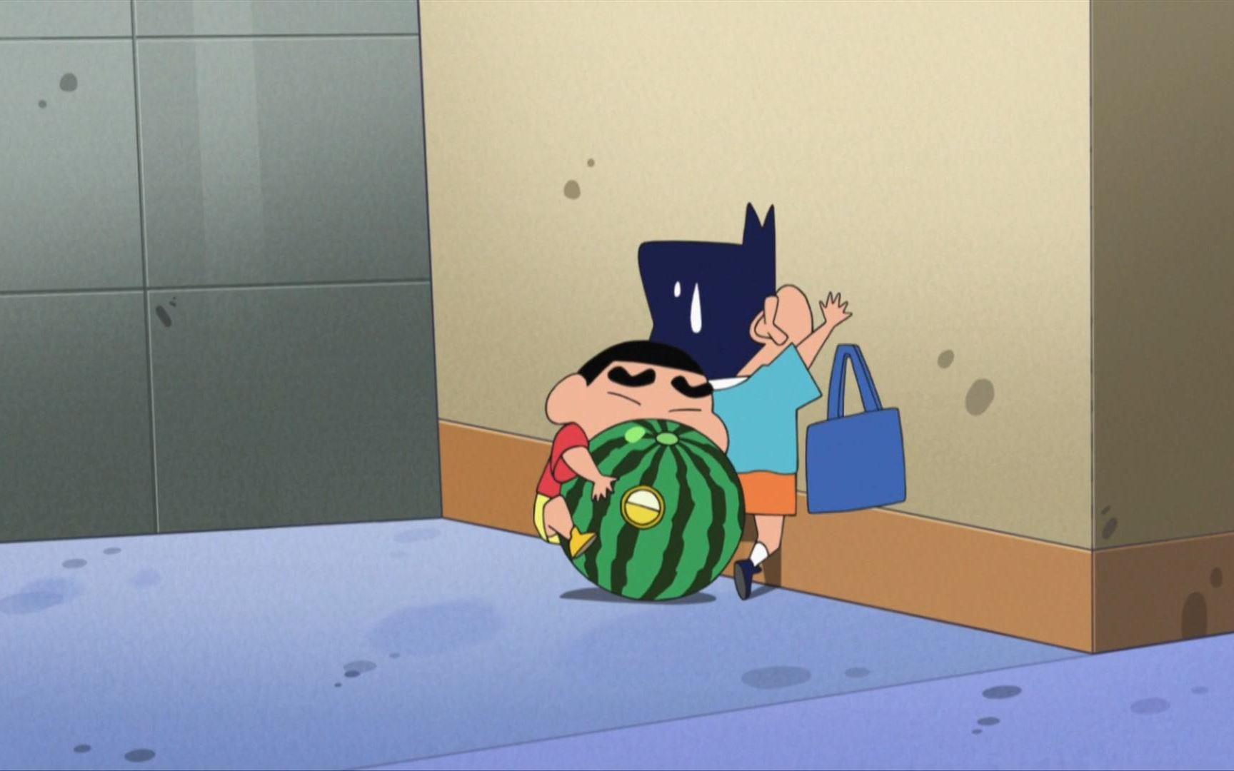 蜡笔小新sp 把西瓜冰凉凉哦_哔哩哔哩_bilibili