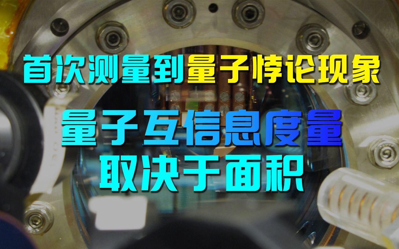 首次测量到量子悖论现象,量子互信息度量取决于面积哔哩哔哩bilibili