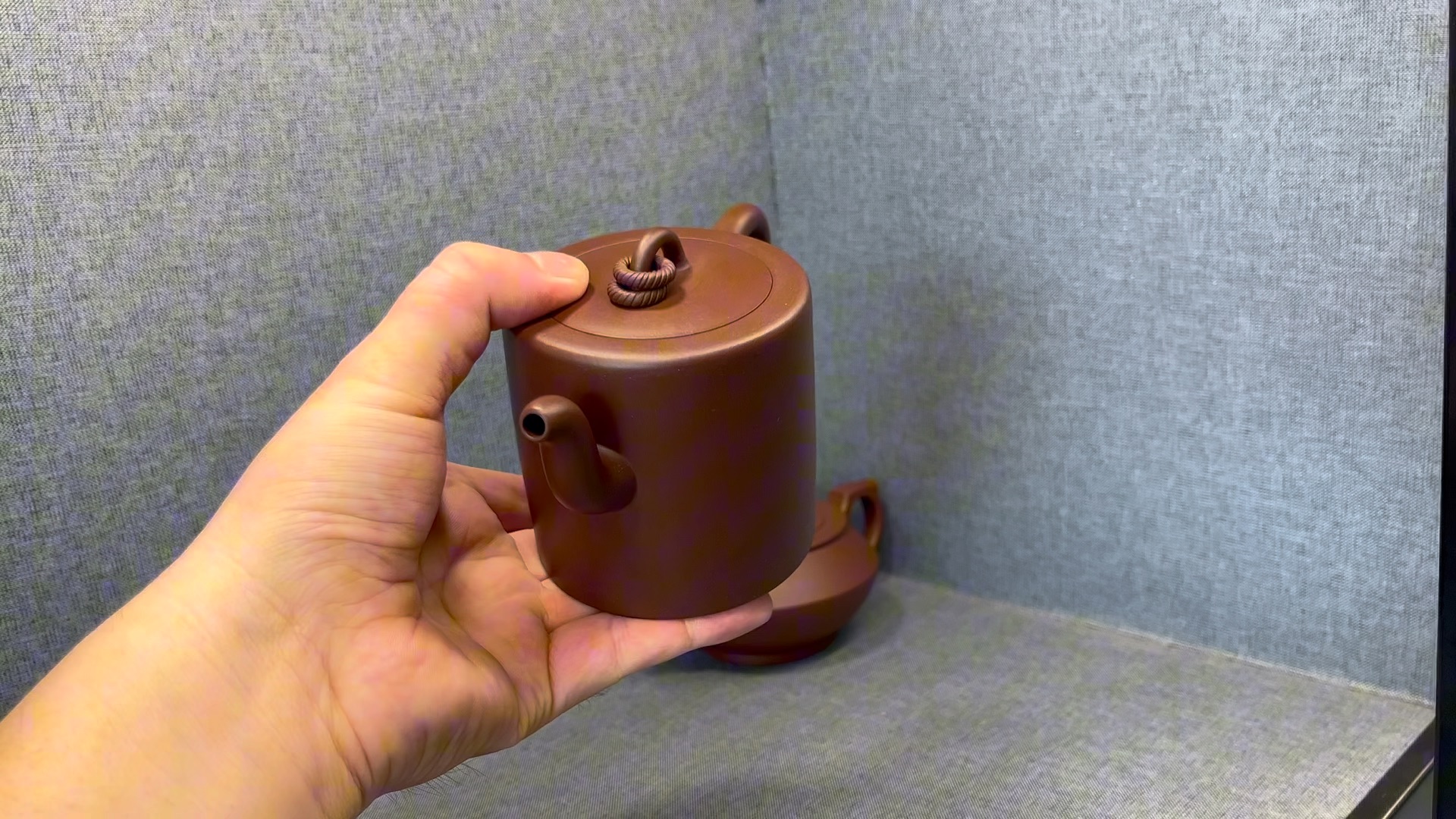 紫泥高货全手工双圈壶