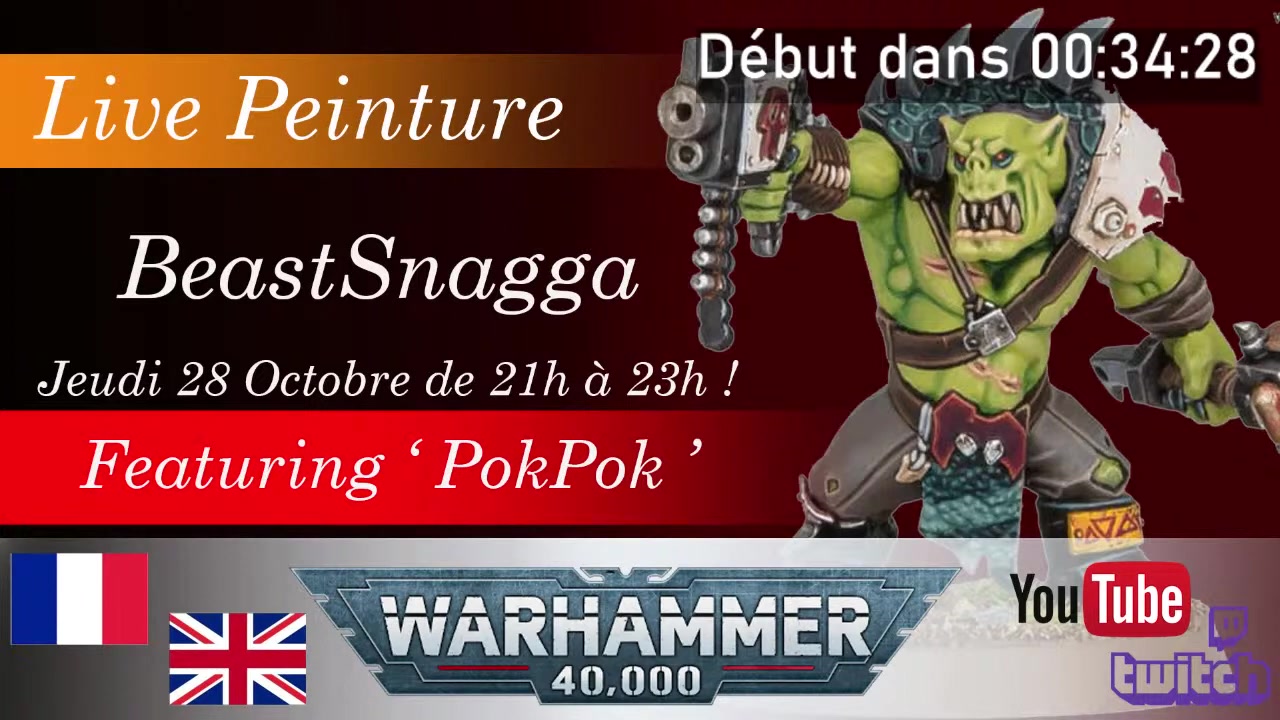 [图]Live Peinture _ Beastsnagga Boyz feat PokPok ( Orks _ Warhammer 40000 _ Games Wo