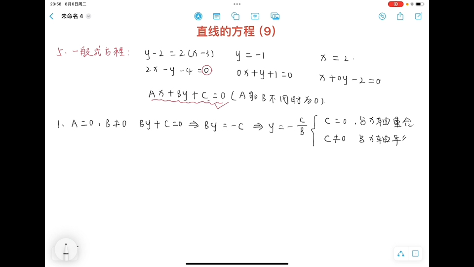 直线的方程