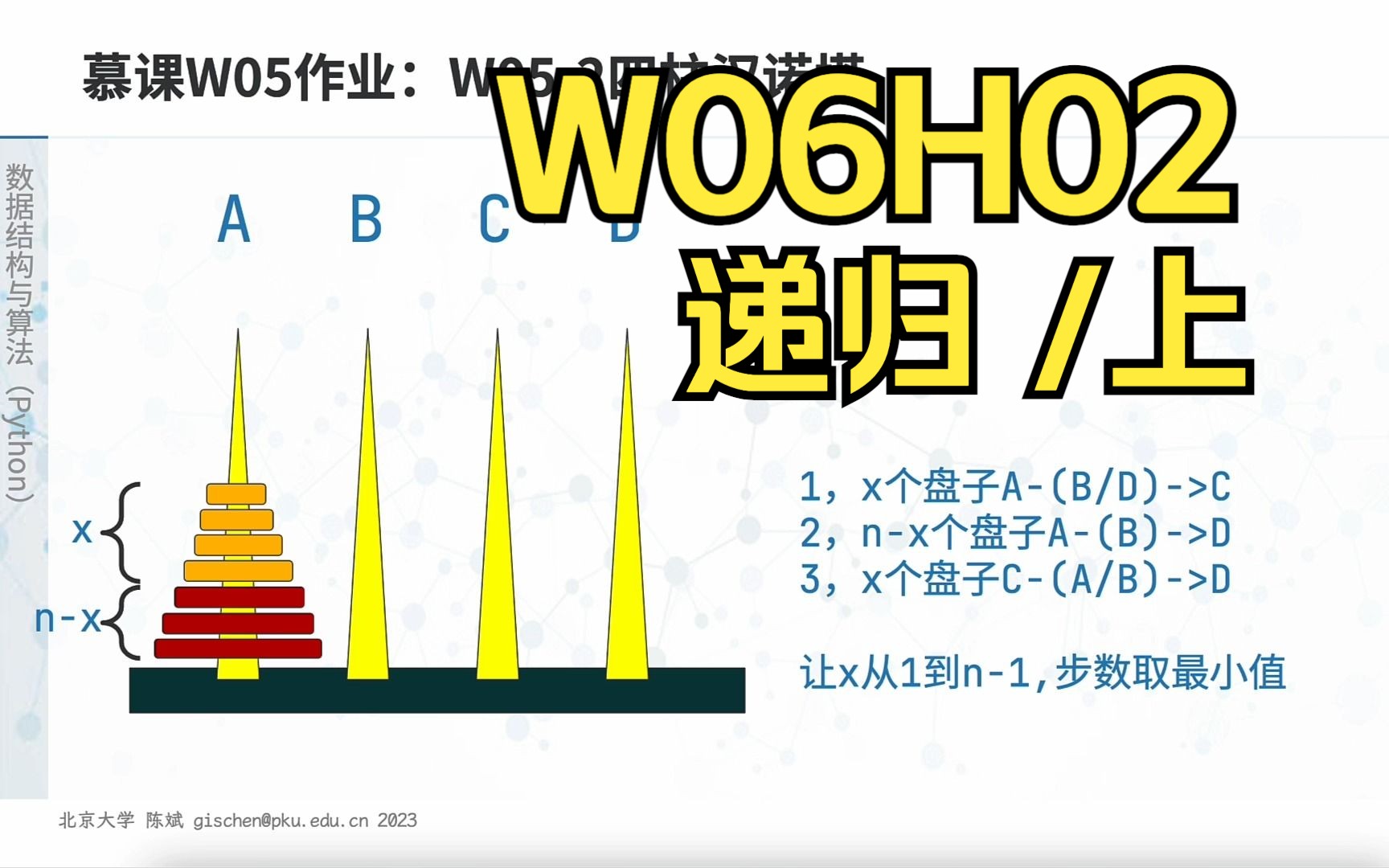 【课堂实录】W06H02递归(上)数据结构与算法Python版2023年春季北京大学哔哩哔哩bilibili