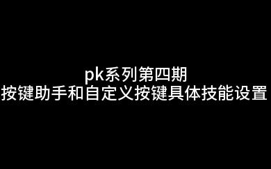 [图]pk系列第四期-按键助手和自定义按键具体技能设置