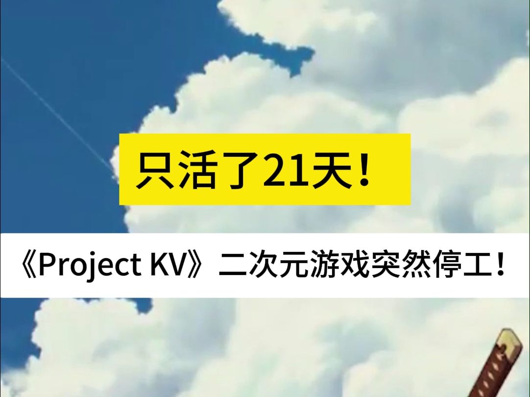 只活了21天!《Project KV》二次元游戏突然停工!#ProjectKV #二次元游戏 #游戏停工 #蔚蓝档案 #游戏开发 #DynamisOne #St哔哩哔哩bilibili