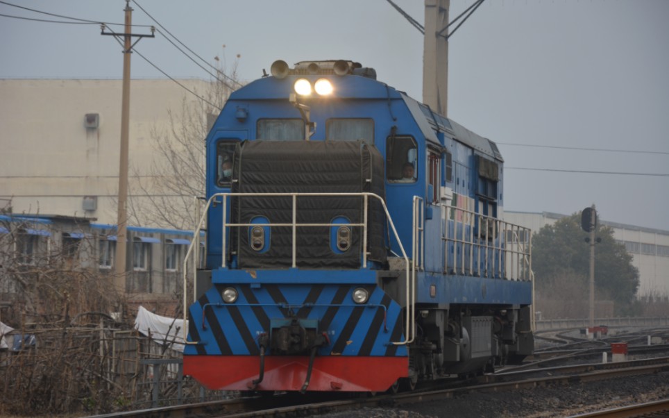 【平煤铁路】美式鸣笛df7g-5121牵引平煤自备车进入申西站