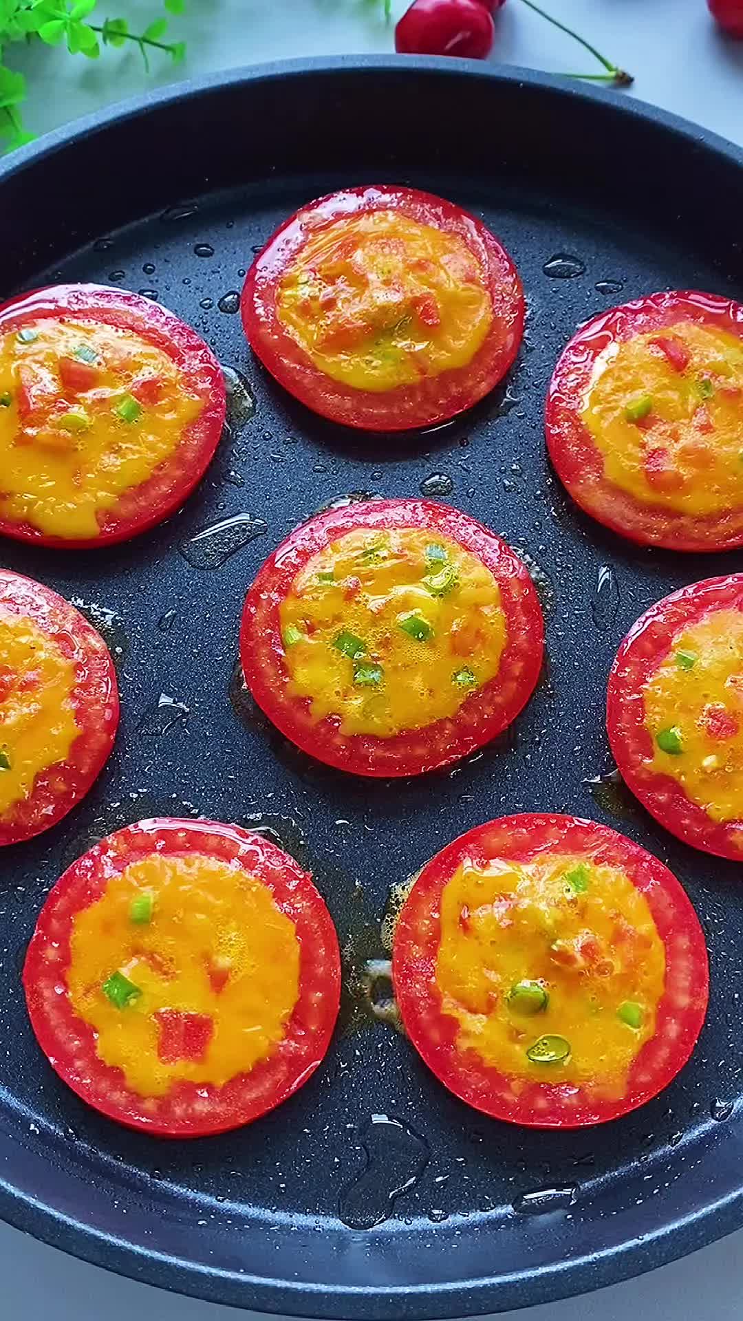 西红柿鸡蛋早餐饼图片