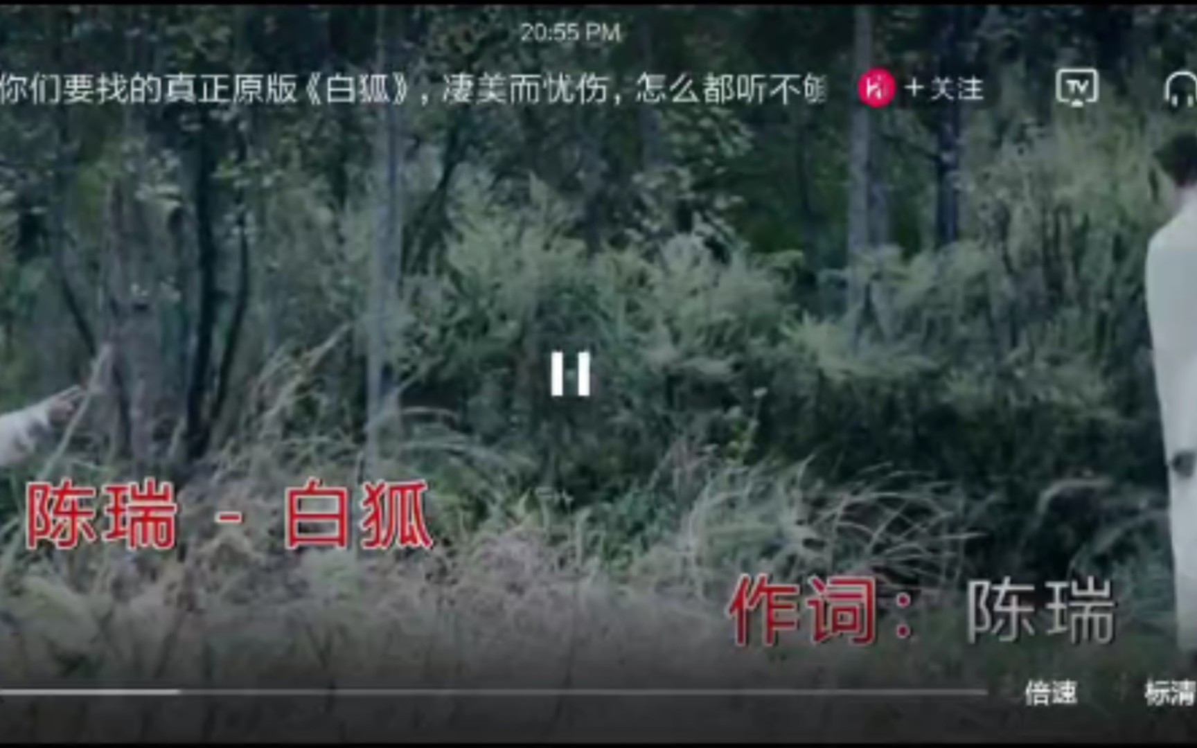 白狐原版 mv哔哩哔哩bilibili