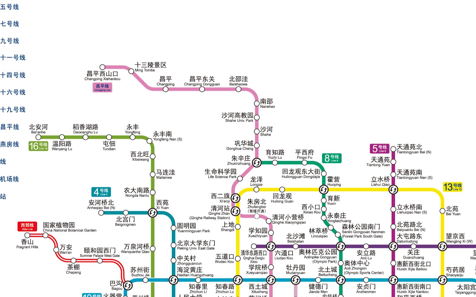 北京徐辛庄地铁线路图图片