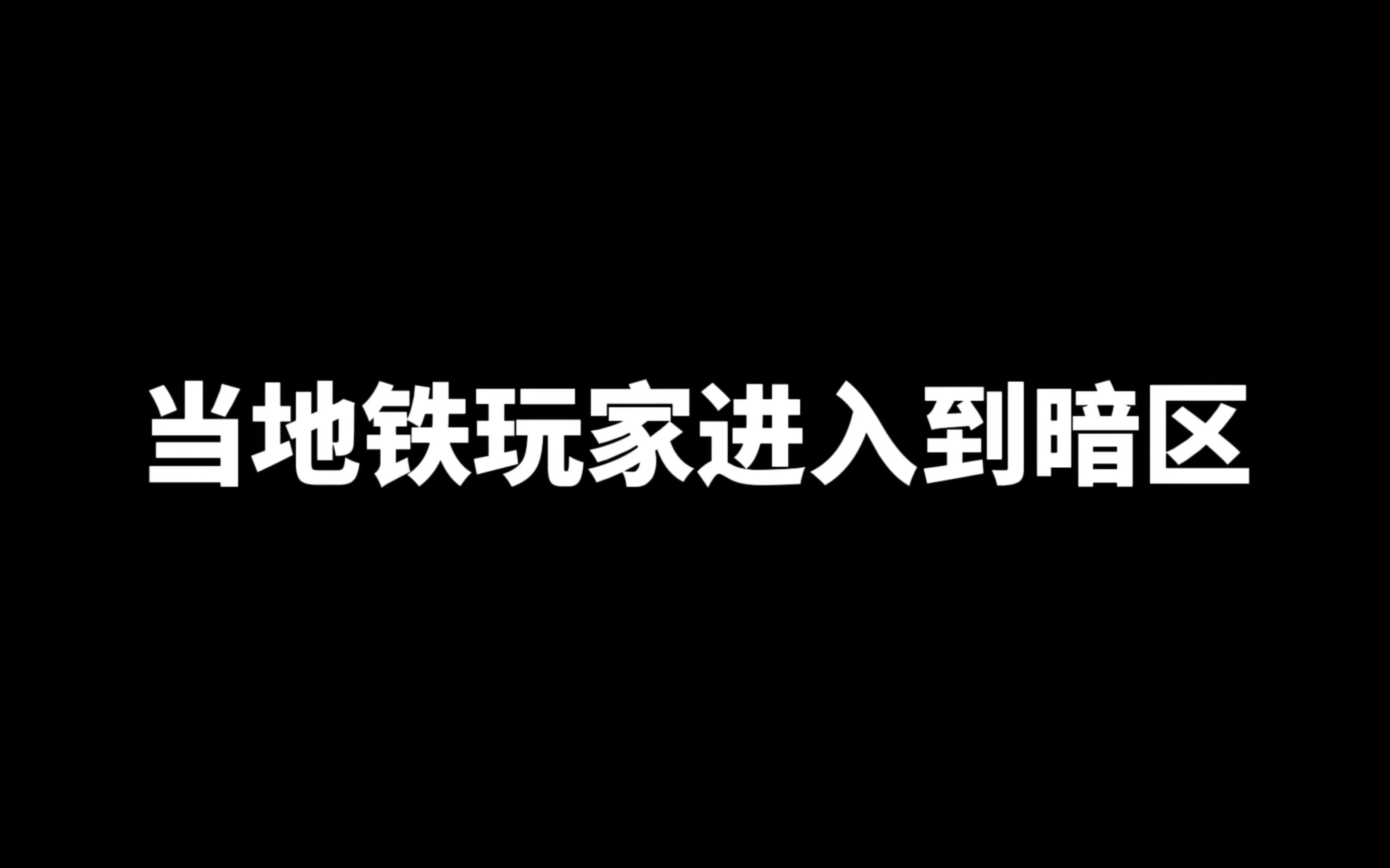 [图]当地铁玩家进入暗区