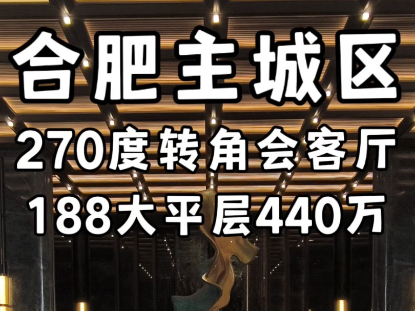 合肥主城区270度转角会客厅 188大平层440万#合肥大平层#合肥大平层推荐#合肥新房哔哩哔哩bilibili