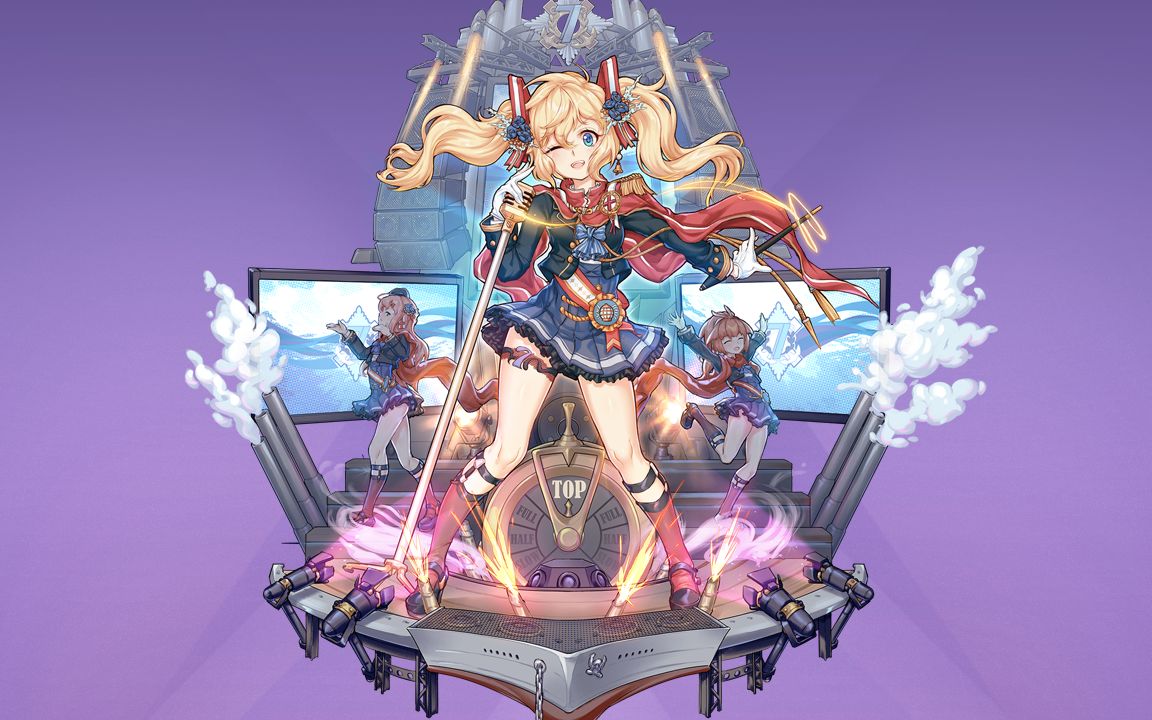 【战舰少女r】萤火虫 换装——royal salute three two one!_战舰少女