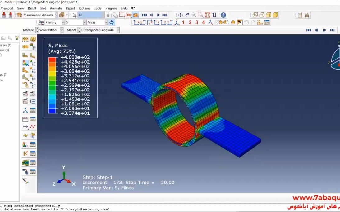 ABAQUS 钢环屈服阻尼器的滞回分析 Hysteresis analysis of Steel ring yielding damper哔哩哔哩bilibili