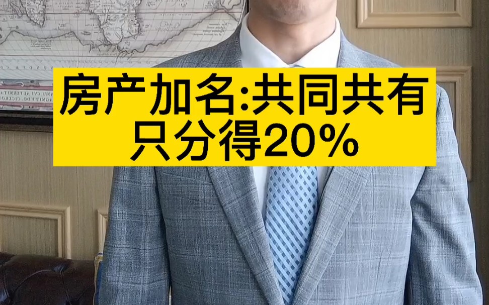 房产加名共同共有,只能分得20%?哔哩哔哩bilibili