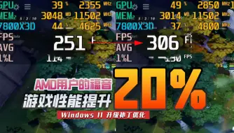 Video herunterladen: 【KENNY】游戏性能提升20%??AMD用户的福音：Windows 11 KB5041587 升级补丁实测【4K】