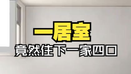 户型优化|一居室如何住下一家四口?哔哩哔哩bilibili