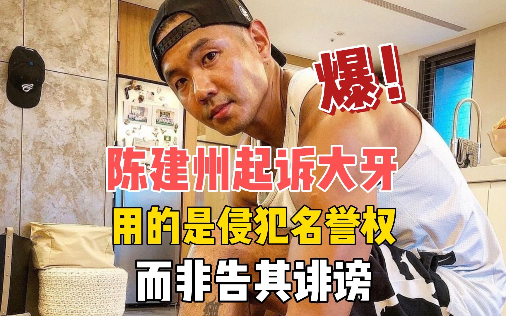 陈建州向大牙提起千万元诉讼,用的理由居然是侵犯名誉权而非诽谤