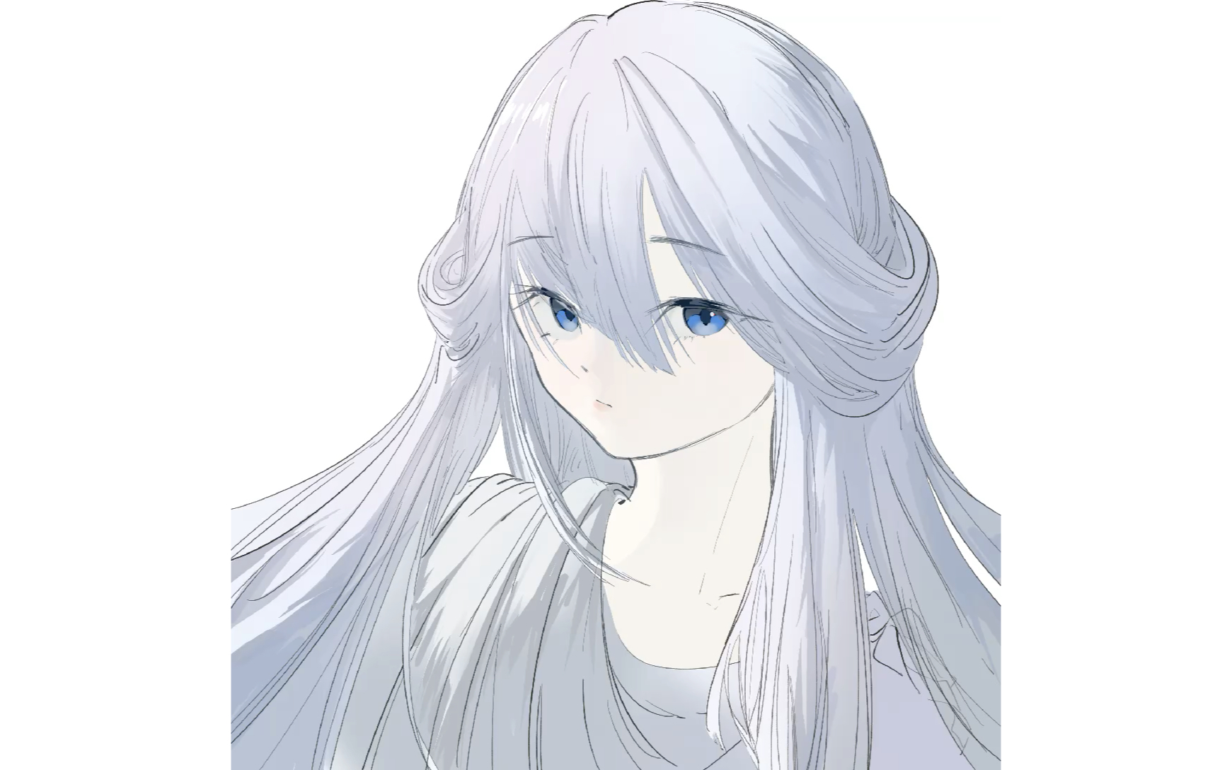 再也不想画白头发了