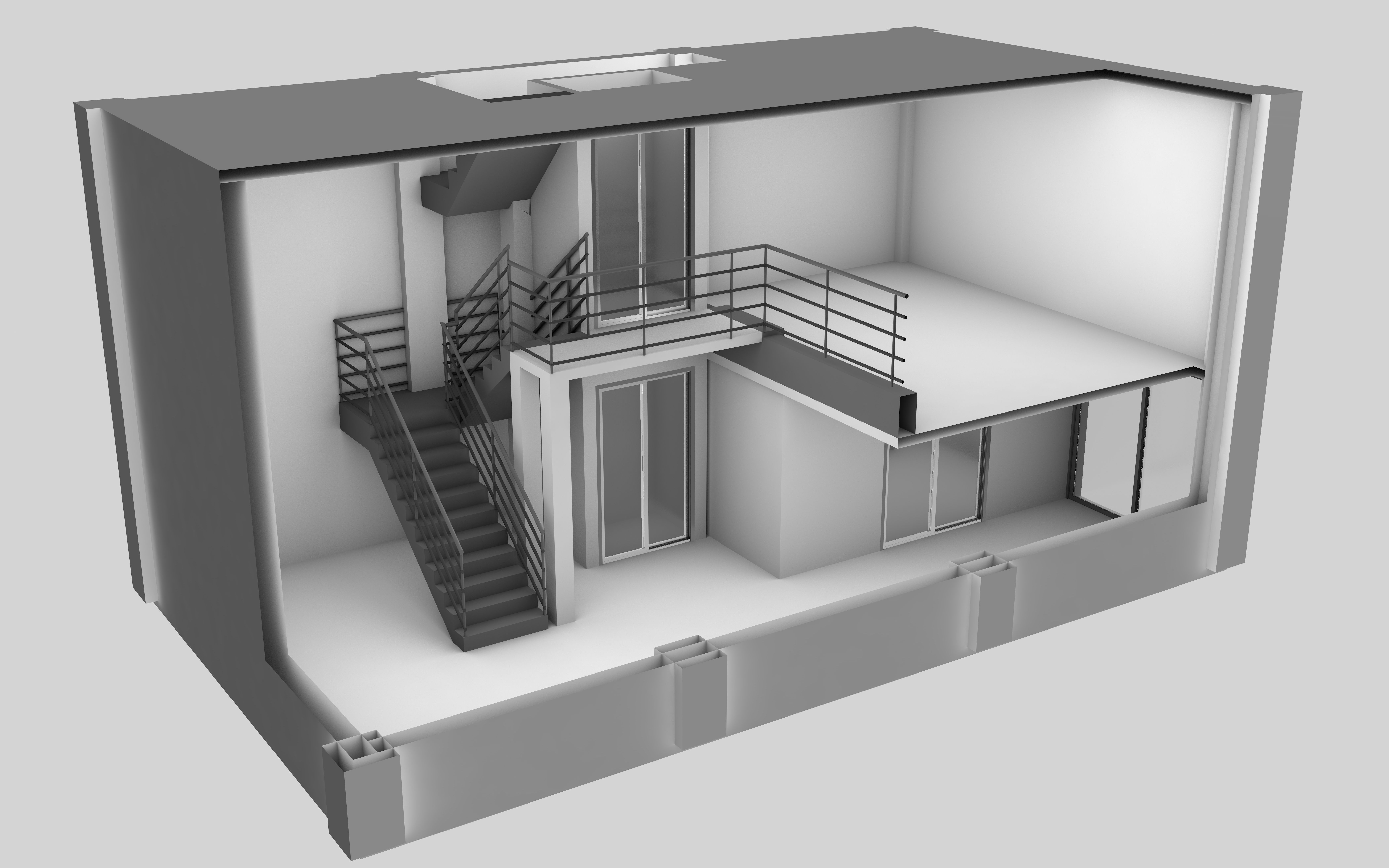 bim-revit-c4d_如何用bim模型      做一个小房间的剖面