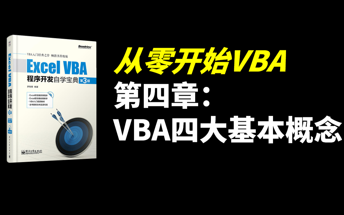 从零开始学VBA:第四章 VBA四大基本概念哔哩哔哩bilibili