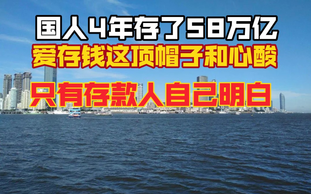 国人4年存了58.24万亿,存款的心酸和无奈只有存款人自己明白哔哩哔哩bilibili