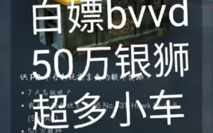 新白嫖bvvd 方法！50万银狮，超多小车