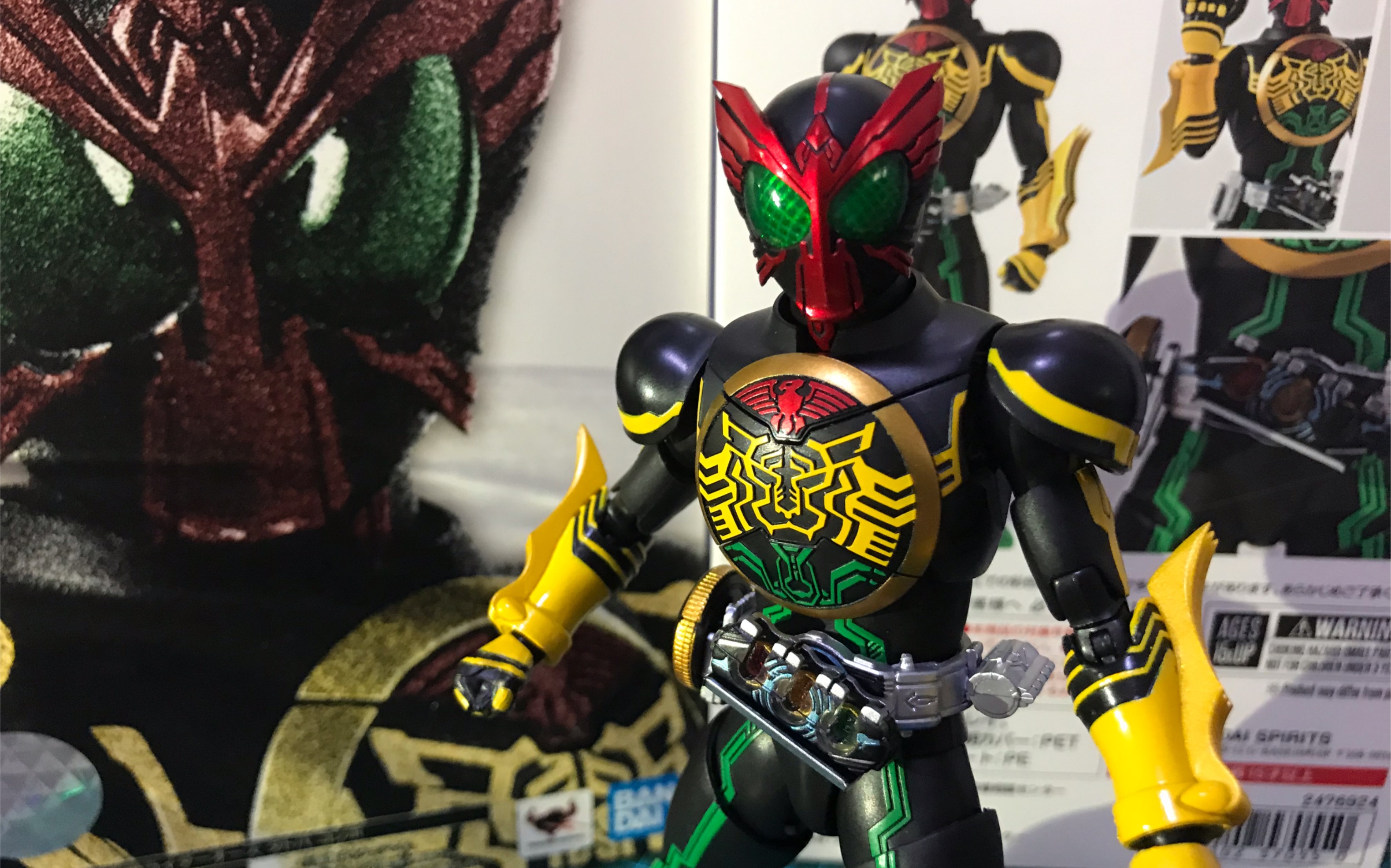 开箱万代shf真骨雕tatoba形态假面骑士ooo