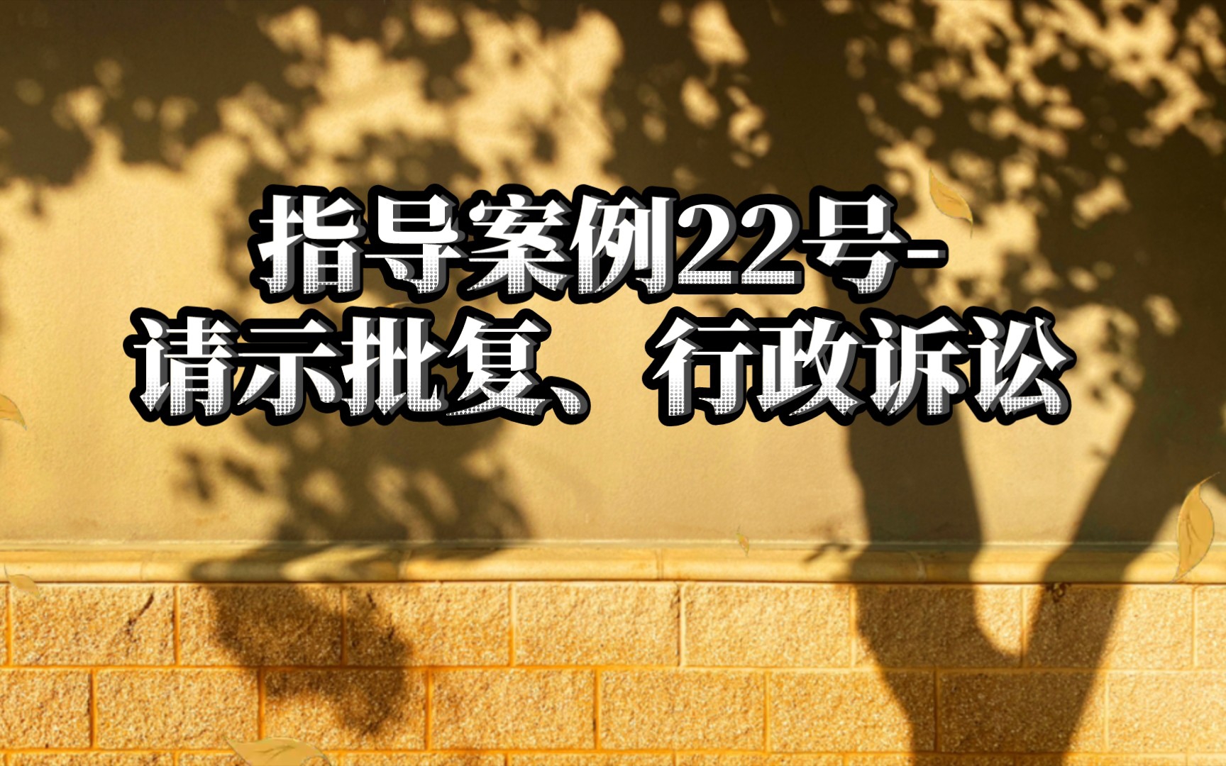 [图]指导案例22号-请示批复、行政诉讼(详细内容请至最高法网站查阅)