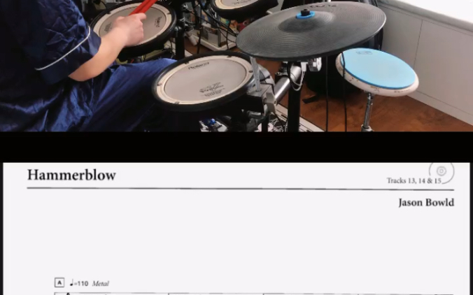 架子鼓rockschool4hammerblow带谱鼓手大飞