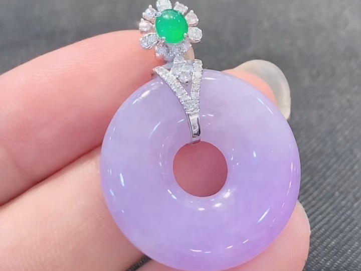紫翡平安扣吊坠