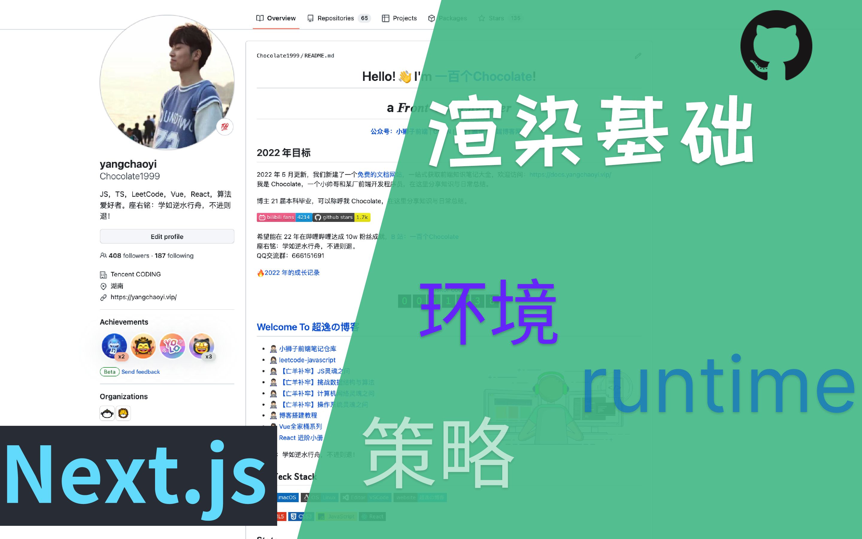 Next.js 渲染基础篇 | SSG ISR 是什么 | Server Components 提前了解【Chocolate】哔哩哔哩bilibili