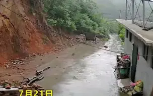 Video herunterladen: 暴雨致山体滑坡 狗狗拼命叫唤驱赶主人 主人刚刚离开泥土随之倾泻