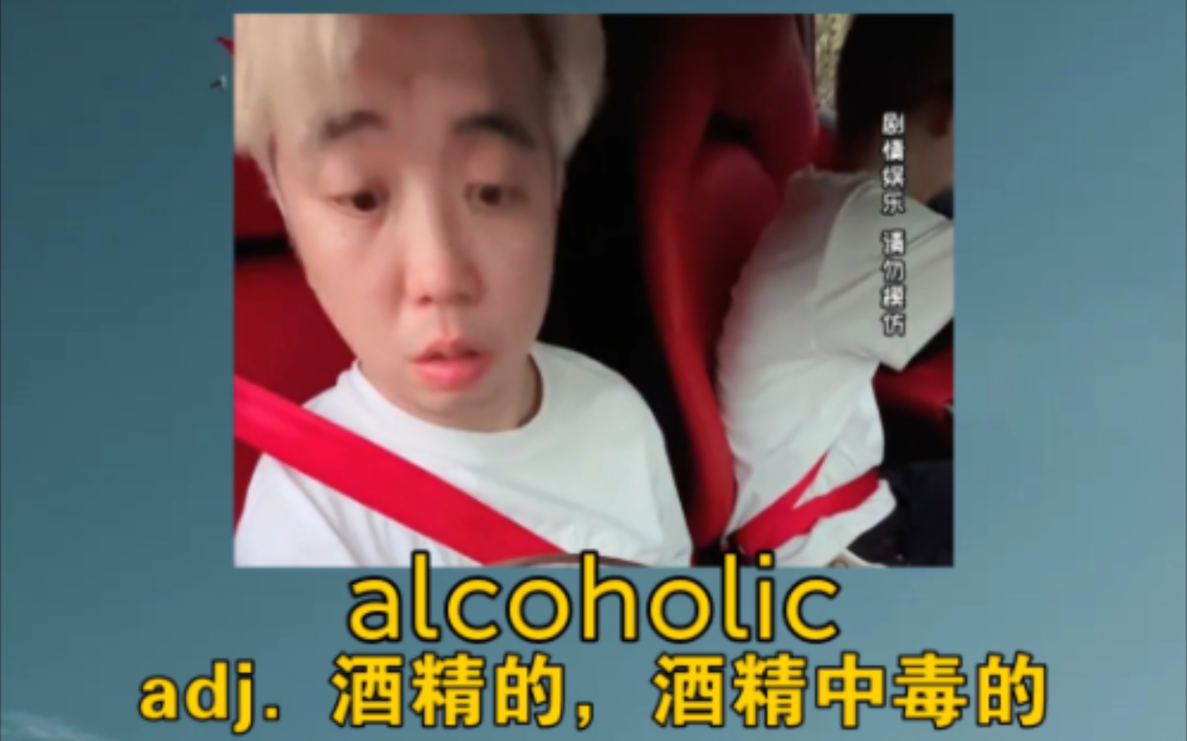 《没想到还有这一手》 alcoholic:adj. 酒精的,酒精中毒的哔哩哔哩bilibili