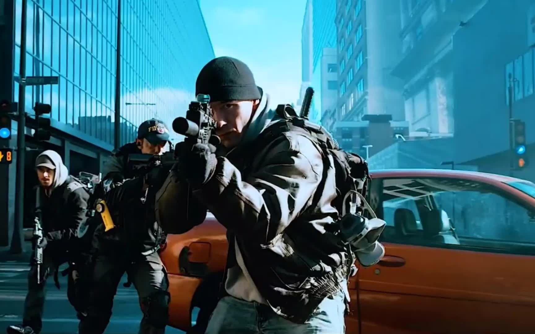 全境封锁那些枪战名场面,全程都是街头实拍,高清版!