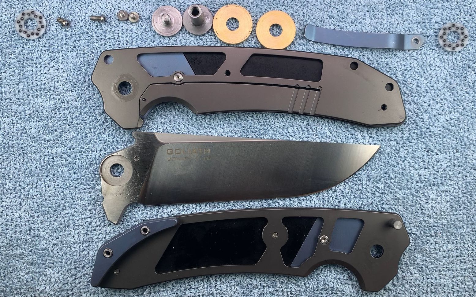 木名拆解维护maxace巨人折刀goliath